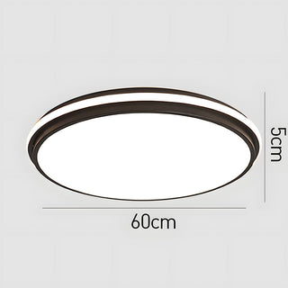 Minimalist Circular Ceiling Light | White Metal LED Bedroom Fixture - Energy Saving Lamp