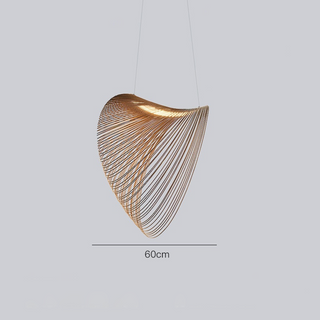 Bamboo Pendant Lamp – Adjustable LED Hand Woven Light for Living Room & Dining