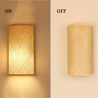 Bamboo Wall Light – Indoor Wall Sconce With Natural Bamboo Lighting & Easy Installation