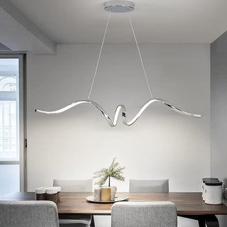 Aluminum Pendant Light – Wavy Acrylic Pendant Lamp with Adjustable Cable