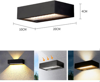 Modern LED Wall Light – Waterproof Outdoor Wall Light with Warm Ambient Lighting
