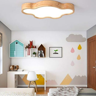 Scandinavian LED Ceiling Light – Wooden Ceiling Lamp | Soft LED Illumination
