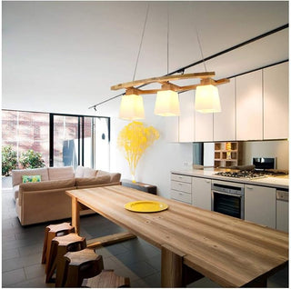 Wooden Pendant Light – Modern Japanese Pendant Lamp | Ambient Lighting Fixture