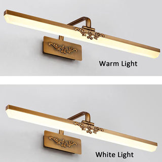 Vintage bronze bathroom sconce acrylic — classic metal lamp