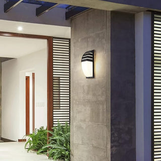 Outdoor Wall Light – Black Aluminum Modern Fixture with Motion Sensor Lamp