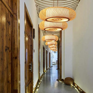 Bamboo Pendant Lamp – Eco Friendly Pendant Light with LED Lighting for Indoor Use