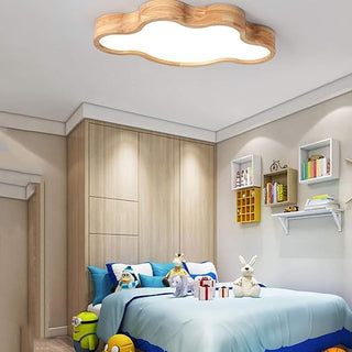 Scandinavian LED Ceiling Light – Wooden Ceiling Lamp | Soft LED Illumination