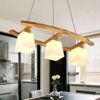 Wooden Pendant Light – Modern Japanese Pendant Lamp | Ambient Lighting Fixture
