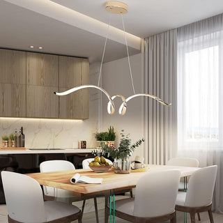 Aluminum Pendant Light – Wavy Acrylic Pendant Lamp with Adjustable Cable