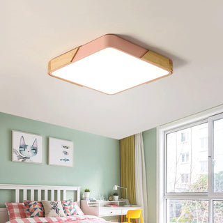 Nordic Ceiling Lamp – Rectangular LED Flush Mount Light for Living Room Lighting