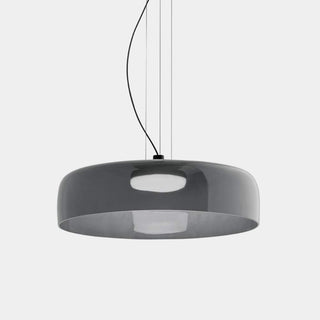 Nordic glass pendant with medieval artistic shade