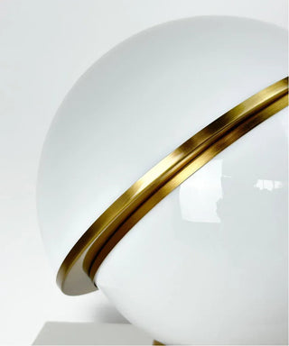 Elegant white gold table lamp — warm glow bedroom setting