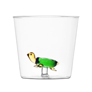 Handcrafted Animal Figurine Glass Cup