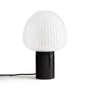Minimalist Nordic glass lamp front — luxury plug-in design