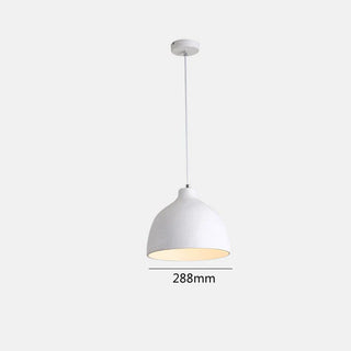 Resin Pendant Lamp - Rustic Bowl Pendant Light for Kitchen Island Lighting