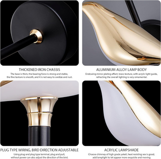 Bird modern acrylic LED soft glow wall lamp — sconce