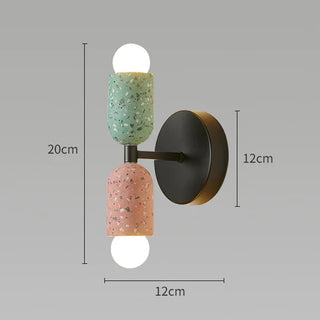 Iron double head wall sconce close-up — creative wall light