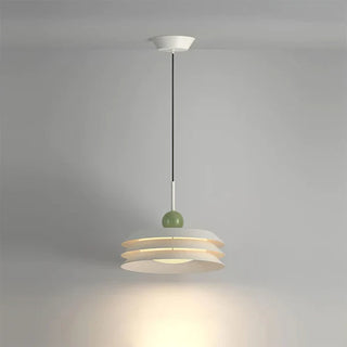 Pendant with multi-layer metal frame and frosted acrylic