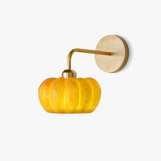 Pumpkin wall lamp resin material — warm ambient decorative sconce