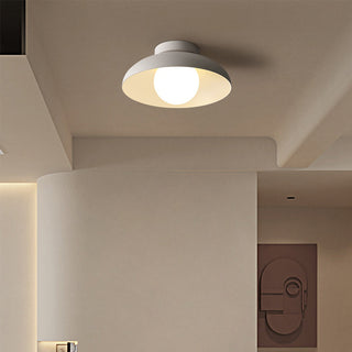 Contemporary semi-flush ceiling light, metal hallway design