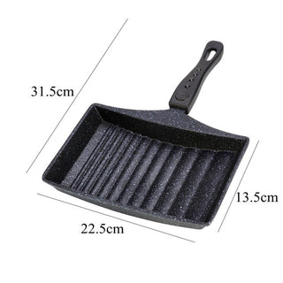 non stick grill pan wave bottom japanese omelette pancakes durable side view