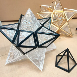 Mini metal star ceiling lamp for dining, modern semi-flush