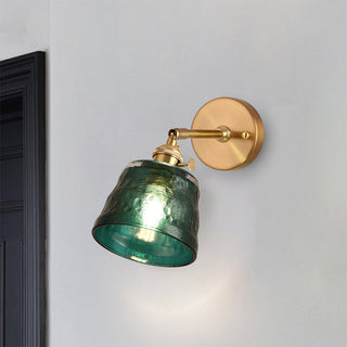 Adjustable metal glass vintage wall lamp — warm ambient sconce