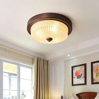 Iron glass round ceiling fixture vintage – retro bedroom