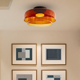 Modern Glass Ceiling Lamp - Designer Creative Glass Fixture for Living Room Lighting