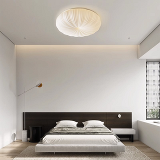 Metal pumpkin ceiling fixture with LED bulb, Nordic modern