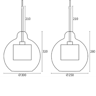 Suspension en verre – Suspension moderne avec longueur réglable et finition dorée
