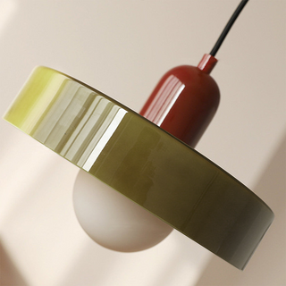 Modern Glass Pendant Light - Small LED Hanging Lamp for Kitchen Island
