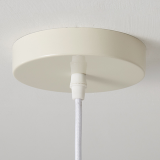 Suspension Bauhaus – Lampe suspendue réglable de couleur crème avec fixation en métal moulé sous pression