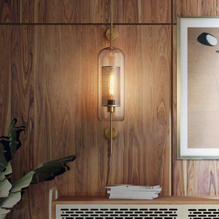Modern bedside wall light glass globe golden ball — sconce
