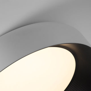 Modern LED Ceiling Lamp - Flush Mount Black Metal Light for Living Room