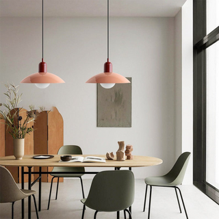 Lustre Macaron Coloré - Suspension Moderne avec Fixation en Fer pour Îlot de Cuisine
