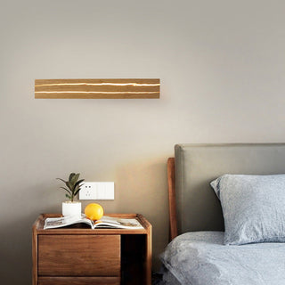 Solid wood rectangular LED wall lamp modern — sconce fixture