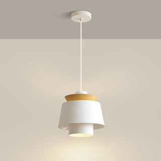Nordic iron pendant close-up — flying saucer modern lamp