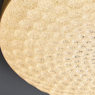 Crystal accent copper LED ceiling light – modern creative glow