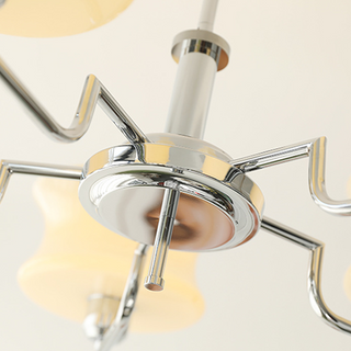 Contemporary brass chandelier glass chrome gold pendant