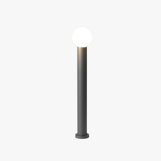 LED Garden Lamp – Black Metal Spherical Outdoor Lighting | Weather Resistant, Modern Design