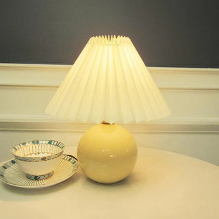 Rattan ceramic lamp ambient — vintage Scandinavian LED