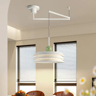 Geometric layered metal ceiling fixture — contemporary