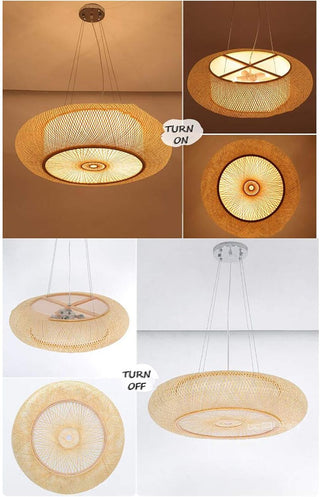 Bamboo Pendant Lamp – Eco Friendly Pendant Light with LED Lighting for Indoor Use