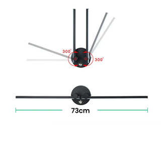 Applique murale LED réglable – Éclairage directionnel rotatif à 300°, Luminaire moderne en aluminium
