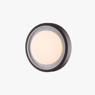 Applique murale LED noire – Plafonnier circulaire minimaliste | Éclairage ambiant chaud
