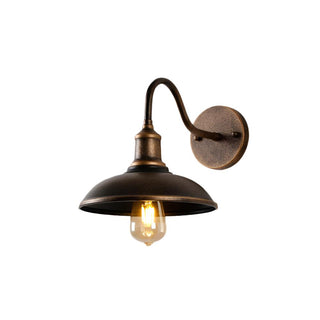 Antique Brass Wall Light – Rustic Outdoor Wall Light with Warm LED Glow