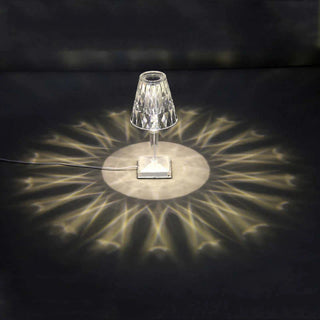 Modern K9 crystal chandelier — LED table lamp setting