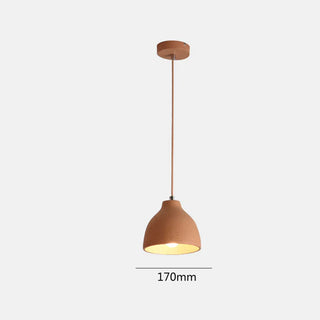 Resin Pendant Lamp - Rustic Bowl Pendant Light for Kitchen Island Lighting