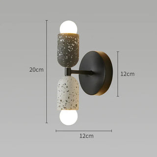 Creative iron wall sconce in living room — double head lamp